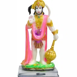 krishnagallery1 White & Gold Toned Religious Marble Showpiece-11