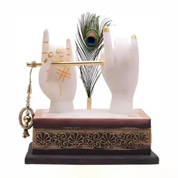 krishnagallery1 White & Green Marble Idol Showpiece-18