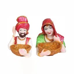 krishnagallery1 White & Red 2 Pieces Marble Fengshui Showpiece-image-48