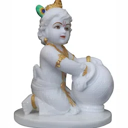 krishnagallery1 White and GoldToned Religious Idol Showpiece-image-8