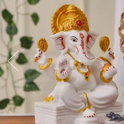 krishnagallery1 White and GoldToned Religious Idol Showpiece-image-37