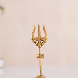 DecorTwist Gold-Toned Trishul Religious Trishul Showpiece-image-87