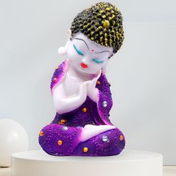 GW CREATIONS Purple & White Buddha Idol Showpiece-image-25