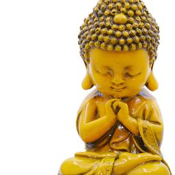 GW CREATIONS Yellow Buddha Idol Showpiece-image-79