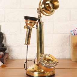 EXIM DECOR Gold-Toned & Black Candle Style Telephone Showpiece-image-74