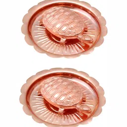 Navyaksh Copper-Toned 2Pcs Religious Small Kachua Plate Showpieces-image-82