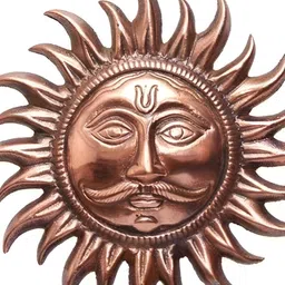 Navyaksh Copper-Toned Brass Suraj Decorative Showpiece-image-71