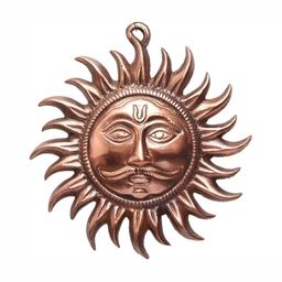 Navyaksh Copper-Toned Brass Suraj Decorative Showpiece-image-79