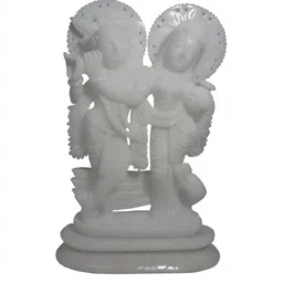 Avinash Handicrafts White Marble Radha-Krishna Religious Idol Showpiece-image-42
