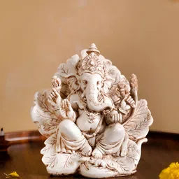 Nestasia Off White Lord Ganesha Idol Showpiece-image-53