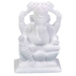 Avinash Handicrafts White Marble Ganesha Religious Idol Showpiece-image-88