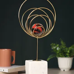 Decor de Maison Gold-Toned & Red Medium Curio Showpiece-image-29