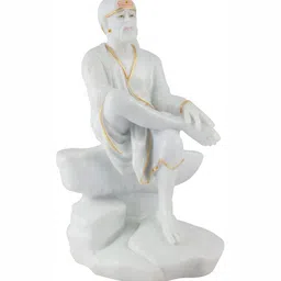 krishnagallery1 White & Yellow Idol Religious Marble Showpiece-image-4