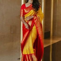KALINI Geometric Woven Design Banarasi Saree-32