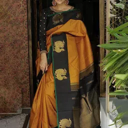 Anjaneya Sarees Woven Design Zari Silk Blend Banarasi Saree-picture-35