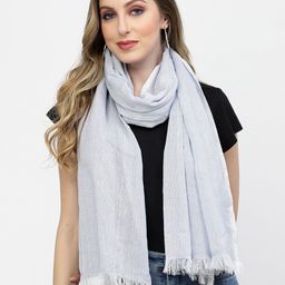 Arrabi Women Striped Cotton Stole-image-27