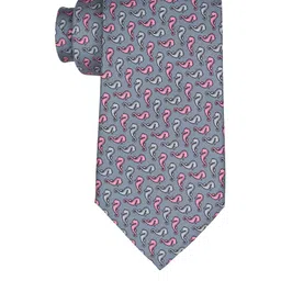 The Tie Hub Italian Como Silk Grey Necktie-image-23