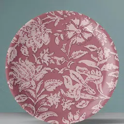 nestroots Red & Pink Floral Printed Wall Plate-18