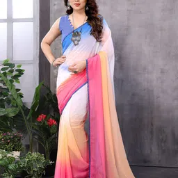 PHORIA STYLE Ombre Pure Georgette Ready to Wear Saree-picture-36