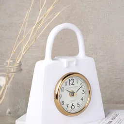 Decor de Maison White Contemporary Round Shaped Table Clock-image-29