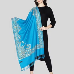 SWI Stylish Ethnic Motifs Embroidered Shawl-image-63