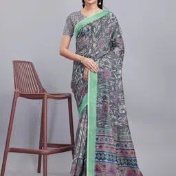 KALINI Floral Zari Saree-34