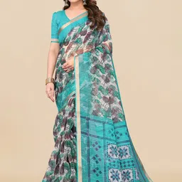 MIRCHI FASHION Floral Printed Zari Saree-picture-15