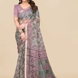 MIRCHI FASHION Floral Printed Zari Saree-image-59