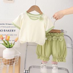 POP STREET KIDS Girls Solid Top with Shorts-image-89
