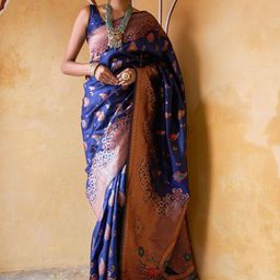 all about you Woven Design Zari Pure Silk Banarasi Saree-image-40