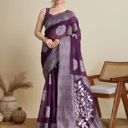 Pandadi Saree Floral Silk Blend Sarees-picture-41