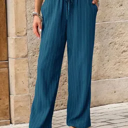 all about you Women Sokid Textured Mid-Rise Regular Fit Trousers-image-78