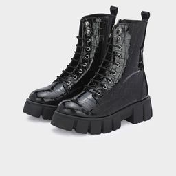 ADORLY Women Lace-Ups Casual Biker Boots-image-38