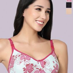Inner Sense Women Pack of 3 Organic Cotton Antimicrobial Feeding Bra-image-95