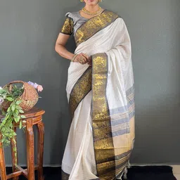 KALINI Checked Zari Saree-image-44