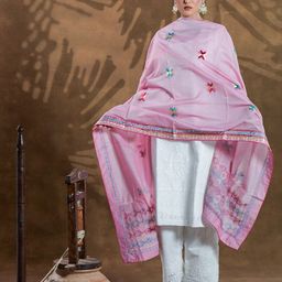 Phulkari Forever Ethnic Motifs Embroidered Dupatta with Phulkari-image-42