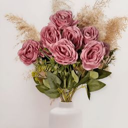 ARTSY Purple Rose Artificial Flower-image-8