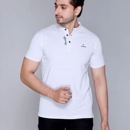 Yoorix Men Mandarin Collar T-shirt-image-99