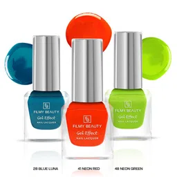 FILMY BEAUTY Set Of 3 Quick Dry Gel Effect Nail Polish- 10 ml Each- Shade- 21- 41- 48-image-92