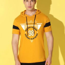 WOOSTRO Men Typography Printed Hooded Slim Fit T-shirt-picture-25