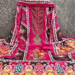 MANVAA Floral Printed Beads & Stones Silk Chiffon Unstitched Dress Material-picture-12