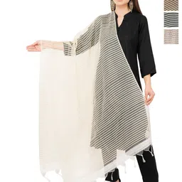Rhe-Ana Pack Of 4 Striped Woven Design Dupattas-picture-18