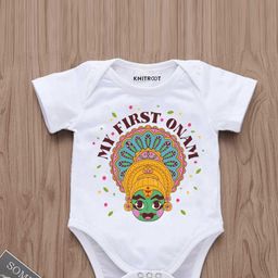 KNITROOT Infants Onam Printed Cotton Bodysuit-image-67