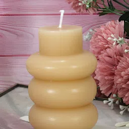 TIED RIBBONS Cream-Coloured Berries Scented 48 Hours Burn Time Pillar Candle-image-98