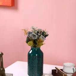TAYHAA Green Textured Ceramic Flower Vase-9
