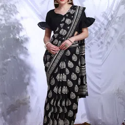 KALINI Ethnic Motifs Printed Art Silk Bagru Saree-picture-17