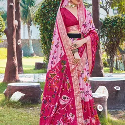 Anouk Ethnic Motifs Woven Design Zari Pochampally Saree-image-71