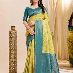 SANJANA SILK Ethnic Motifs Woven Design Zari Kanjeevaram Saree-image-77
