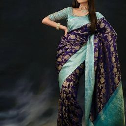 ZIBLON Woven Design Zari Pure Silk Kanjeevaram Saree-image-59