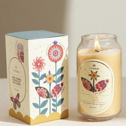 Chumbak Orange & Green Printed Jar Candle-43
